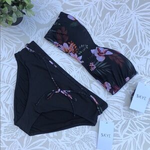 Skye Swimwear | Black Floral Bikini Set
